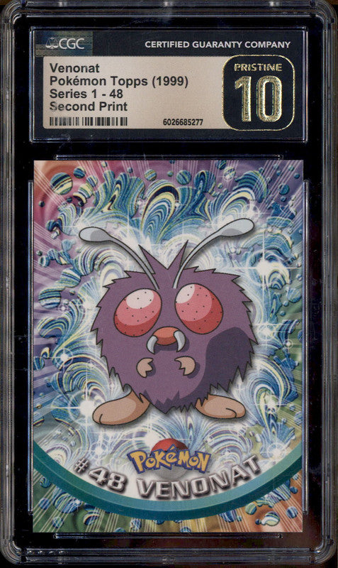 1999 Pokemon Series 1 Second Print #48 Venonat CGC 10