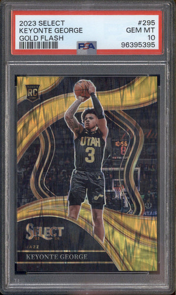 2023 Panini Select Gold Flash #295 Keyonte George RC /10 PSA