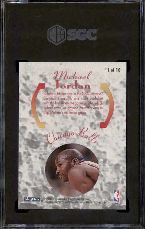 1995 Skybox E-Xl No Boundaries #1 Michael Jordan SGC 8