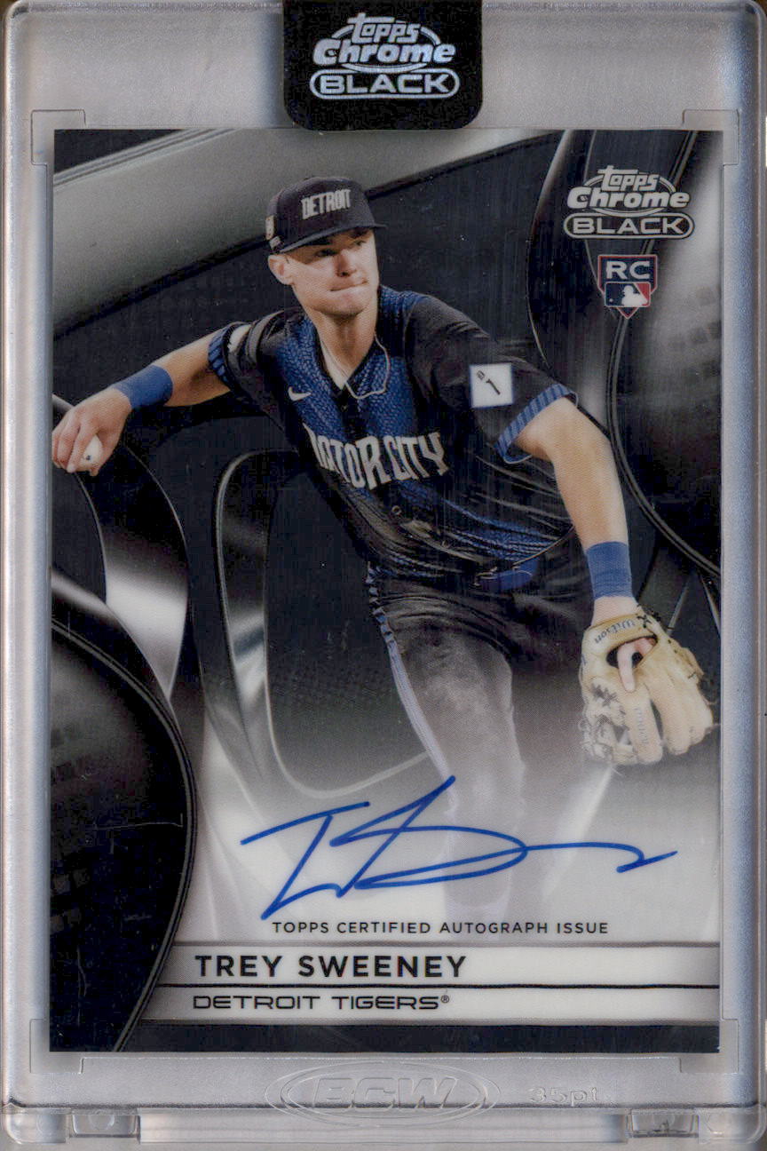 2025 Topps Chrome Black Autographs #CBA-TS Trey Sweeney RC