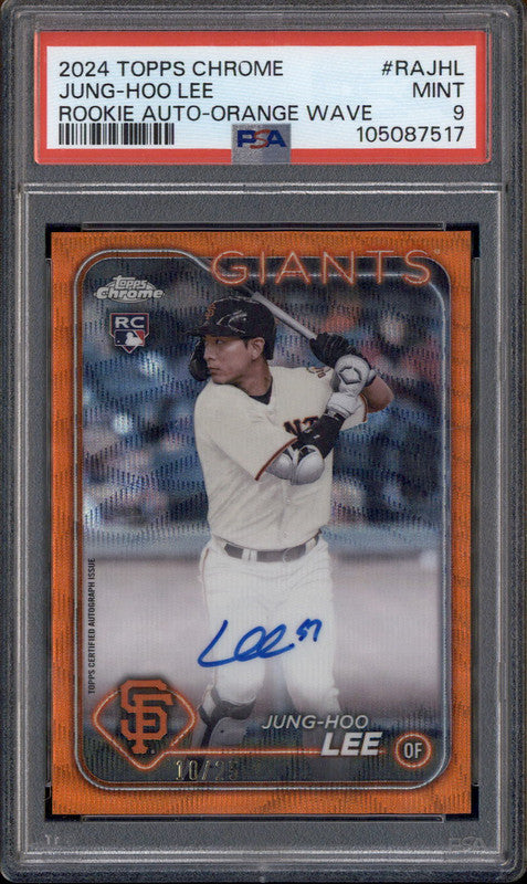 2024 Topps Chrome Rookie Autographs Orange Wave Jung-Hoo RC Auto