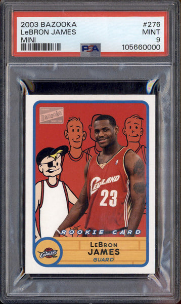 2003 Bazooka Mini #276 LeBron James RC Rookie PSA 9