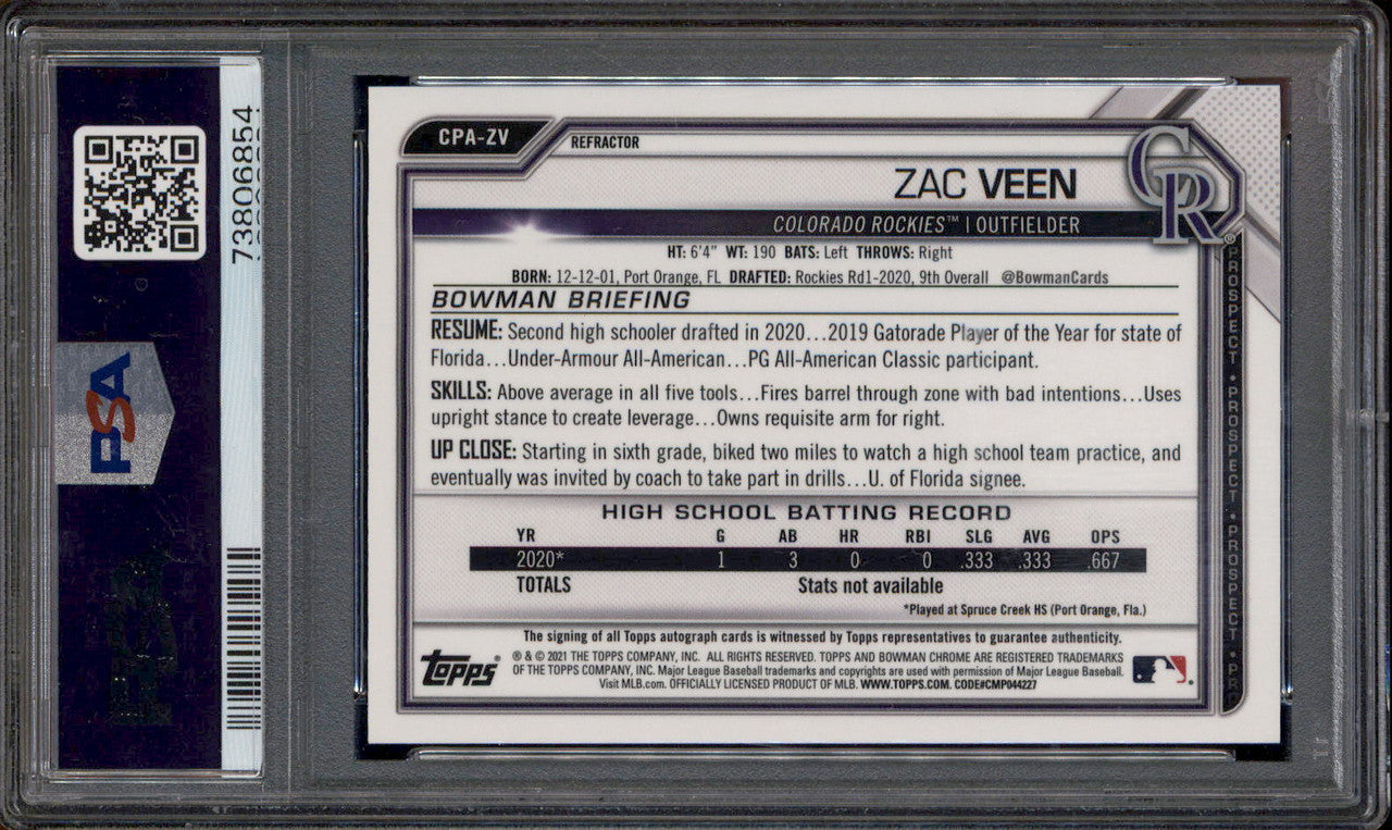 bowman2021 ZAC VEEN atomicrefractor auto 【公式通販】