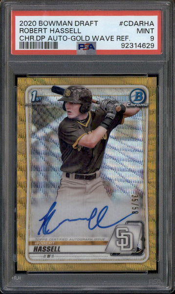 2020 Bowman Draft Chrome Draft Picks Auto Gold Wave Robert