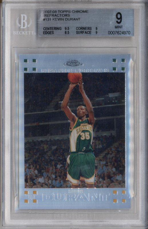 その他 KEVIN DURANT TOPPS CHROME RC #131 PSA 9 Kevin Durant 2007 Topps Chrome #131 Base Price Guide