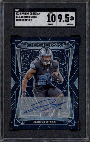 2024 Panini Obsidian Autograph #63 Jahmyr Gibbs Auto SGC 9.5
