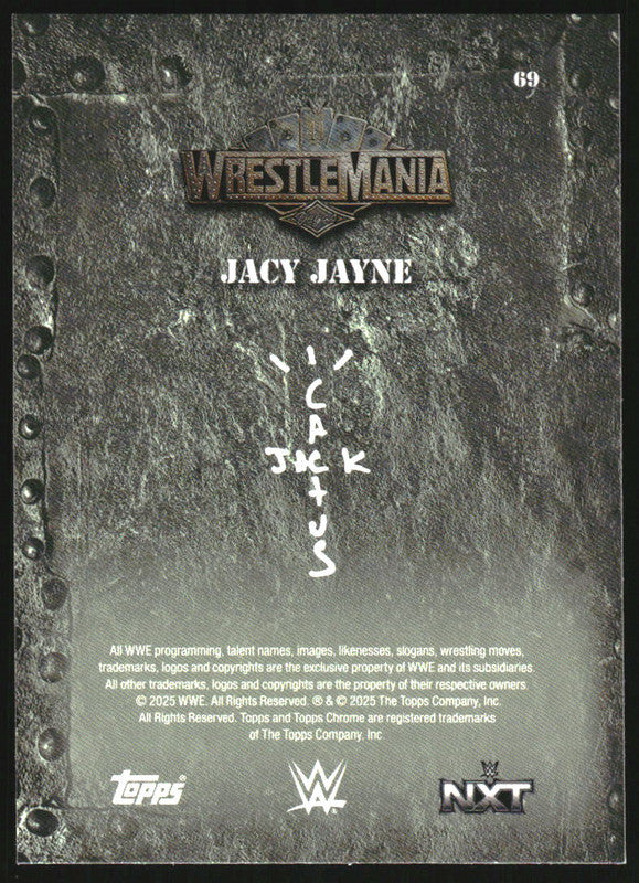 2025 Topps Chrome WWE Cactus Jack x Wrestlemania #69 Jacy Jayne