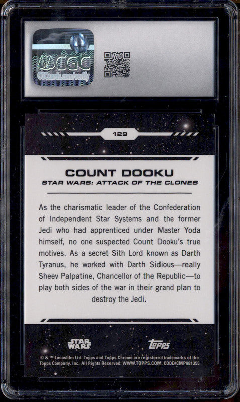 2024 Star Wars Chrome Skywalker Blue Refractor #129 Count