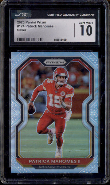 2020 Panini Prizm Silver #124 Patrick Mahomes II CGC 10