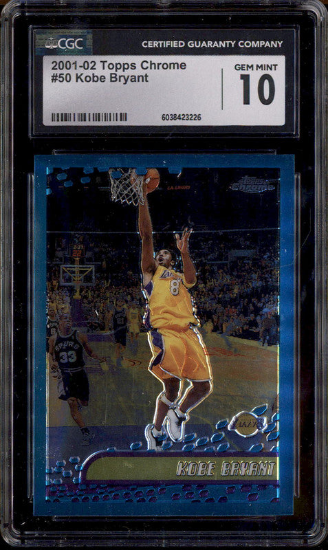 その他 2001 Topps Chrome refractor Kobe Bryant 2001 Topps CHROME Kobe Bryant FAST & FURIOUS REFRACTOR PSA