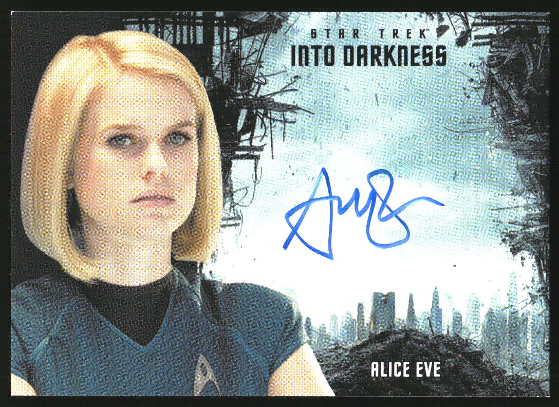 Star Trek Into Darkness Autograph Alice Eve Carol Marcus Auto