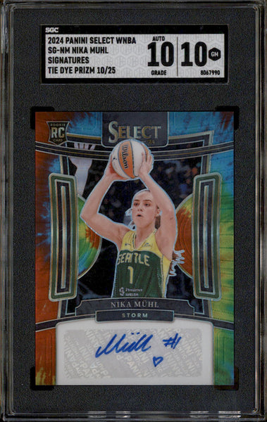2024 Panini Select WNBA Signature Tie Dye Prizm Nika Muhl RC Auto