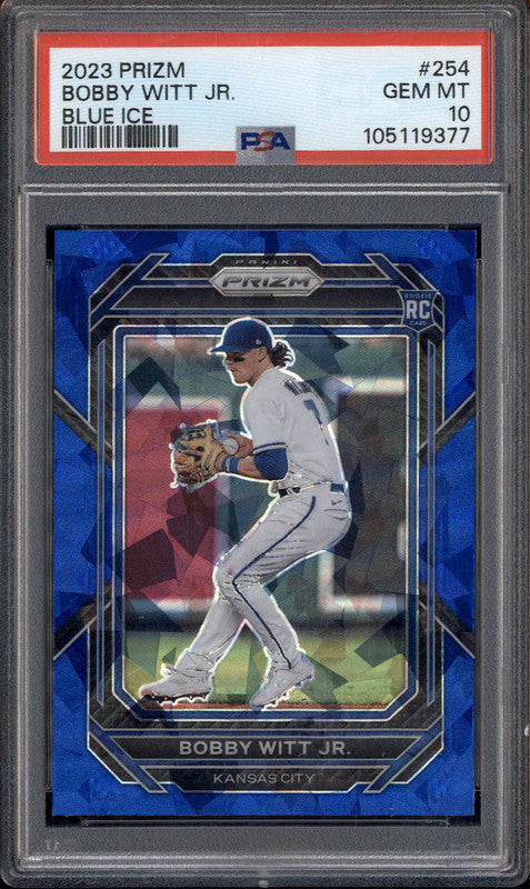 アンス ファティ Panini Chronicles Blue Prizm 2023 Panini Prizm Blue Ice #254 Bobby Witt Jr. RC PSA 10