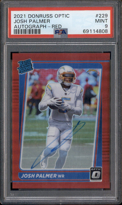 2021 Panini Donruss Optic Autograph Red #229 Josh Palmer RC