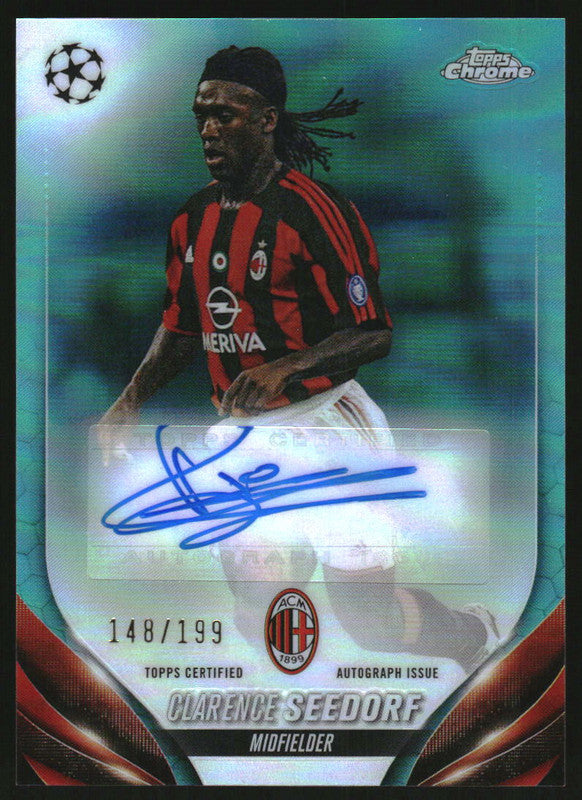 2023 Topps Chrome UEFA Autographs Aqua Clarence Seedorf