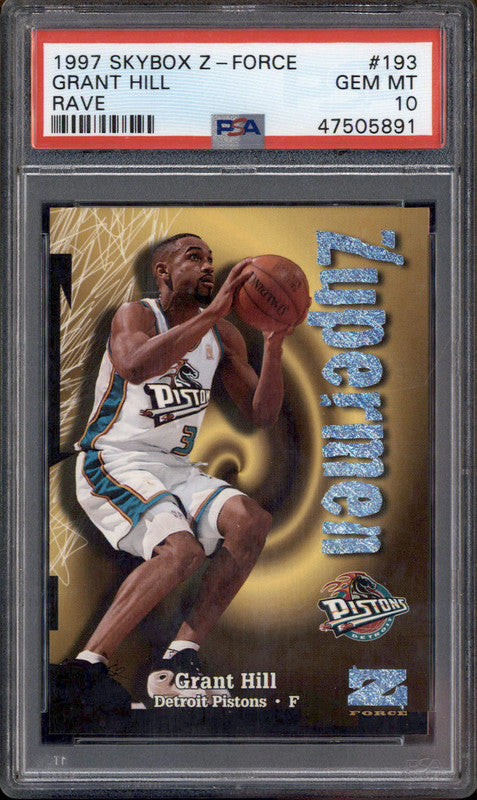 1997 Skybox Z-Force Rave #193 Grant Hill /399 PSA 10