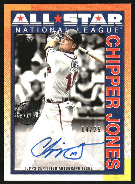 2025 Topps 1990 All-Star Autographs Orange #90AS-CJ Chipper