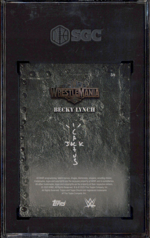 2025 Topps Chrome WWE Cactus Jack Gold Raywave #59 Becky Lynch /50