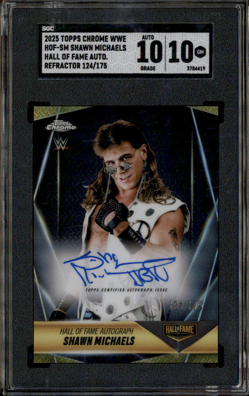 2025 Topps Chrome WWE Hall Of Fame Auto Refractor Shawn Michaels