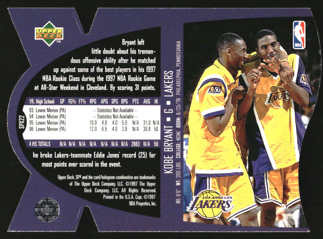 98 SPX gold Kobe Bryant コービー 【公式通販】