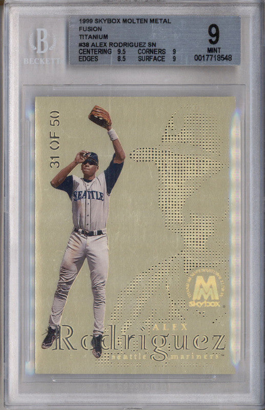 1999 Skybox Molten Metal Fusion Titanium #38 Alex Rodriguez /50