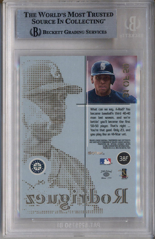 1999 Skybox Molten Metal Fusion Titanium #38 Alex Rodriguez /50