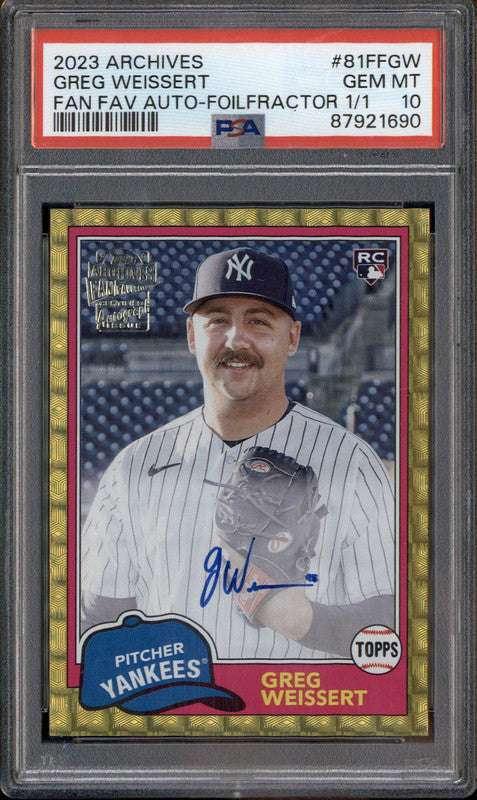 2023 Topps Archives Fan Favorites Auto Foilfractor Greg