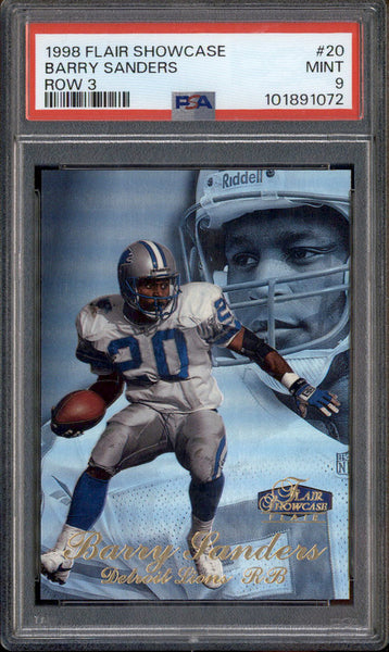 No.1446 キングカーリー9袋 1998 Flair Showcase Row 3 #20 Barry Sanders PSA 9 – Burbank
