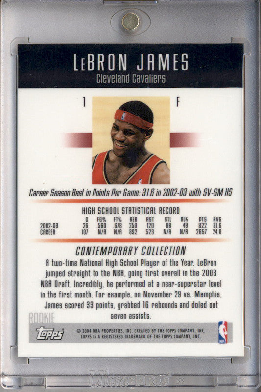 その他 topps contemporary Lebron James RC LeBron James 2003 Topps Contemporary Collection #1 Base