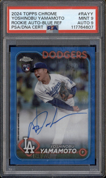2024 Topps Chrome Rookie Auto Blue Refractor Yoshinobu