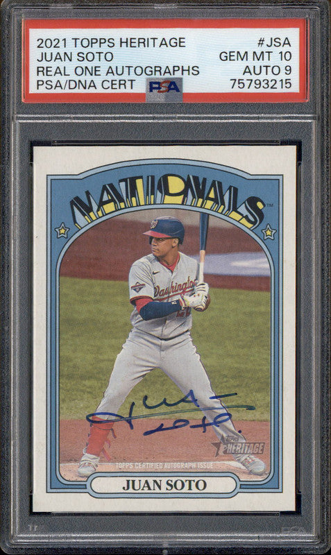 その他 Juan Soto auto psa10 topps 2021 Topps Heritage Real One Autograph Juan Soto Auto PSA 10