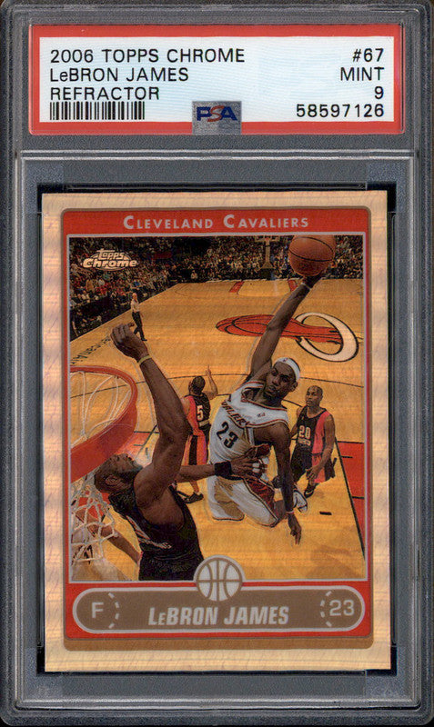 NBA カード Lebron James Topps Chrome PSA9 2003 Topps Chrome #111 LeBron James PSA 9 Mint Rookie Card