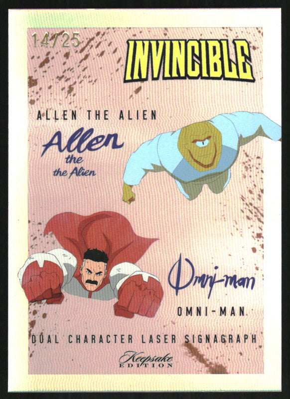 2025 Invincible Dual Laser Signagraph Silver Allen the Alien Omni
