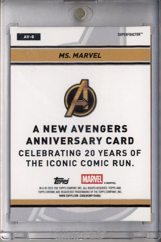 2025 Topps Chrome Marvel The New Avengers 20th SuperFractor #AV-8