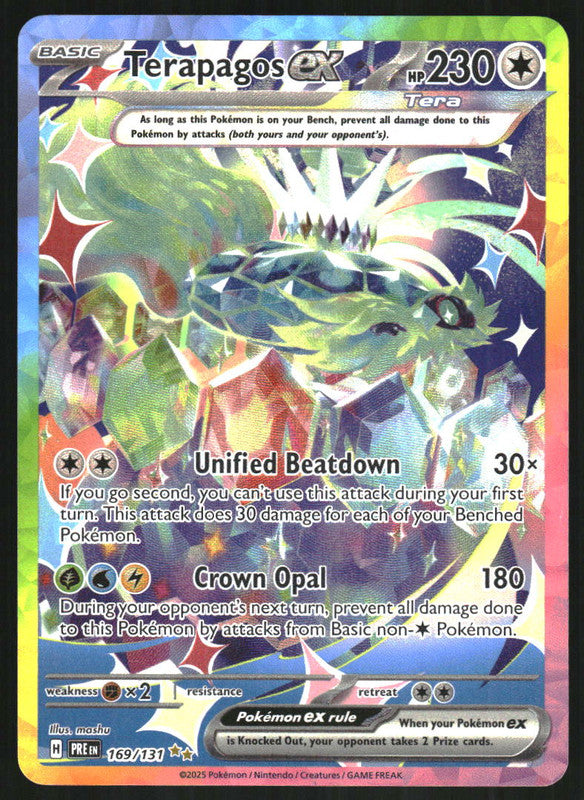 2025 Pokemon SV Prismatic Evolutions PRE EN #169/131 Terapagos ex
