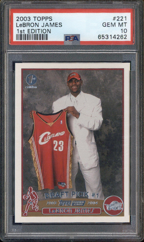 2003 Topps 1st Edition #221 Lebron James RC Rookie PSA 10