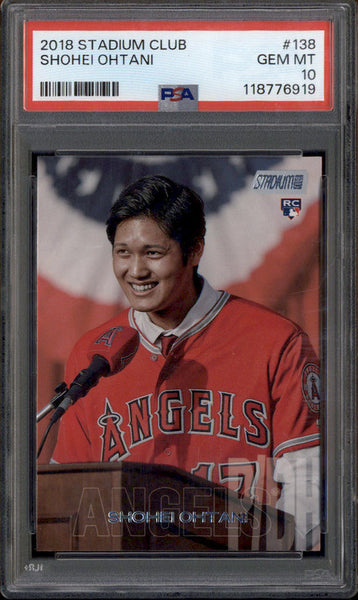 2018 Topps Stadium Club #138a Shohei Ohtani RC PSA 10