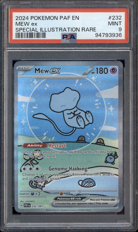 2024 Pokemon SV Paldean Fates - PAF EN #232/091 Mew ex PSA 9