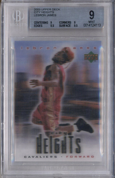 2003 Upper Deck City Heights Lebron James RC Rookie BGS 9