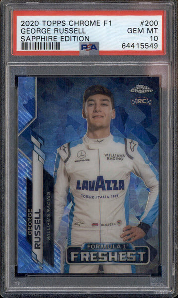 2020 Topps Chrome Sapphire Formula 1 #200 George Russell RC