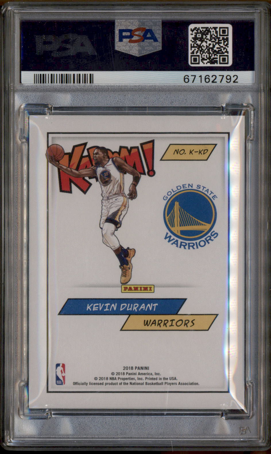 2018 Panini Kaboom! #KD Kevin Durant PSA 9 – Burbank Cards