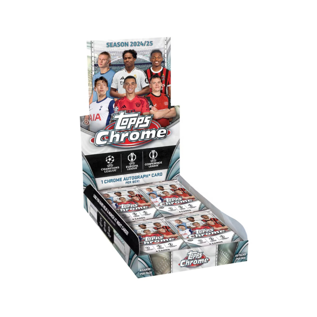 2024-25 Topps Chrome UEFA Club Competitions Soccer Hobby Box