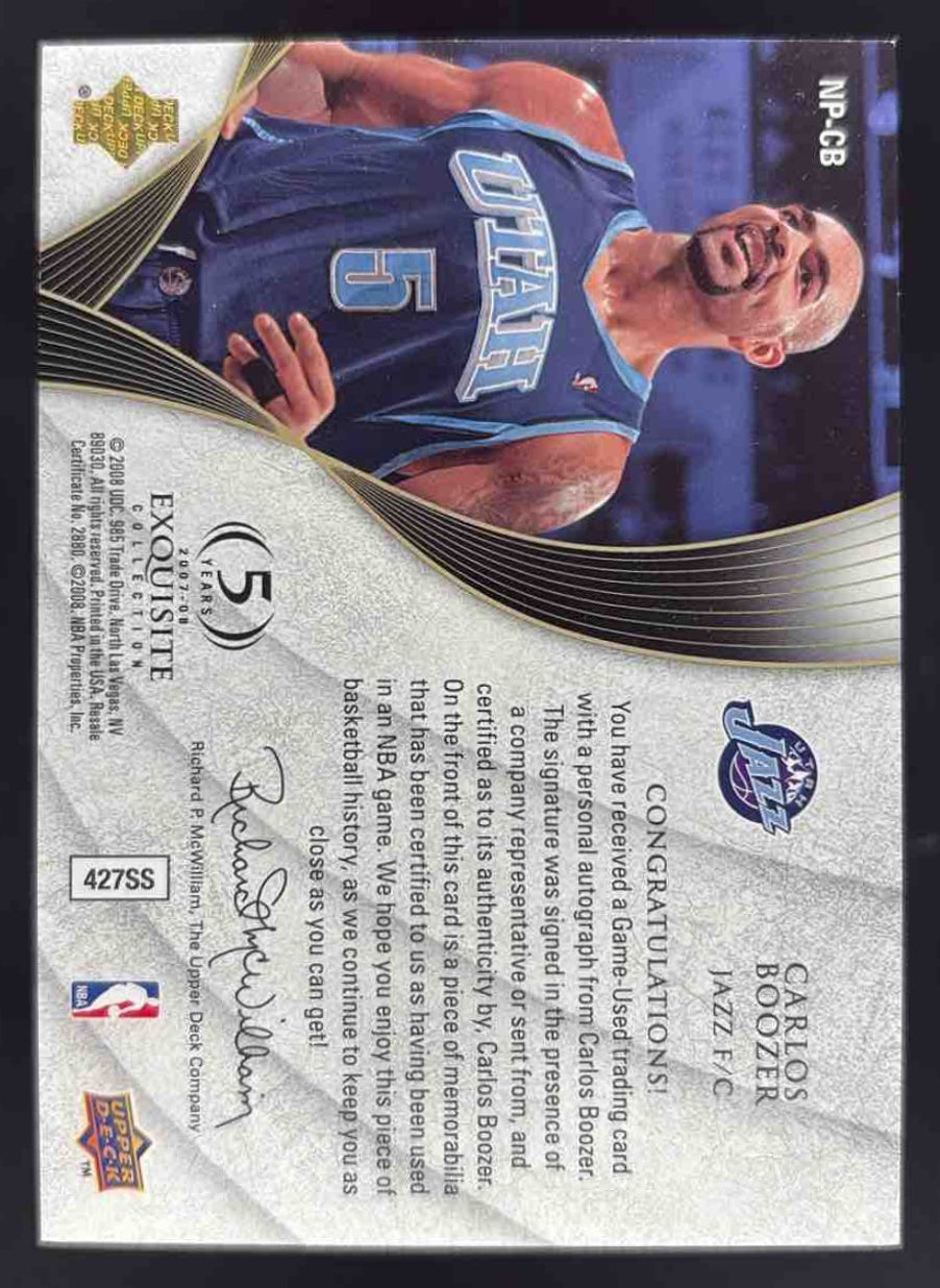 2007-08 Upper Deck Exquisite Collection Noble Nameplates Carlos