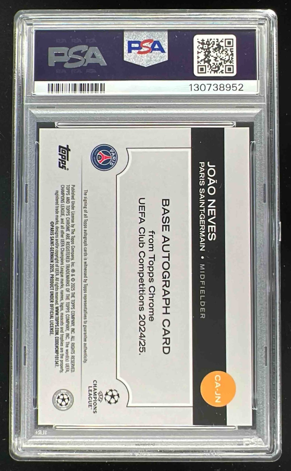 2024-25 Topps Chrome Orange Geometric Refractor #CA-JN Joao Neves