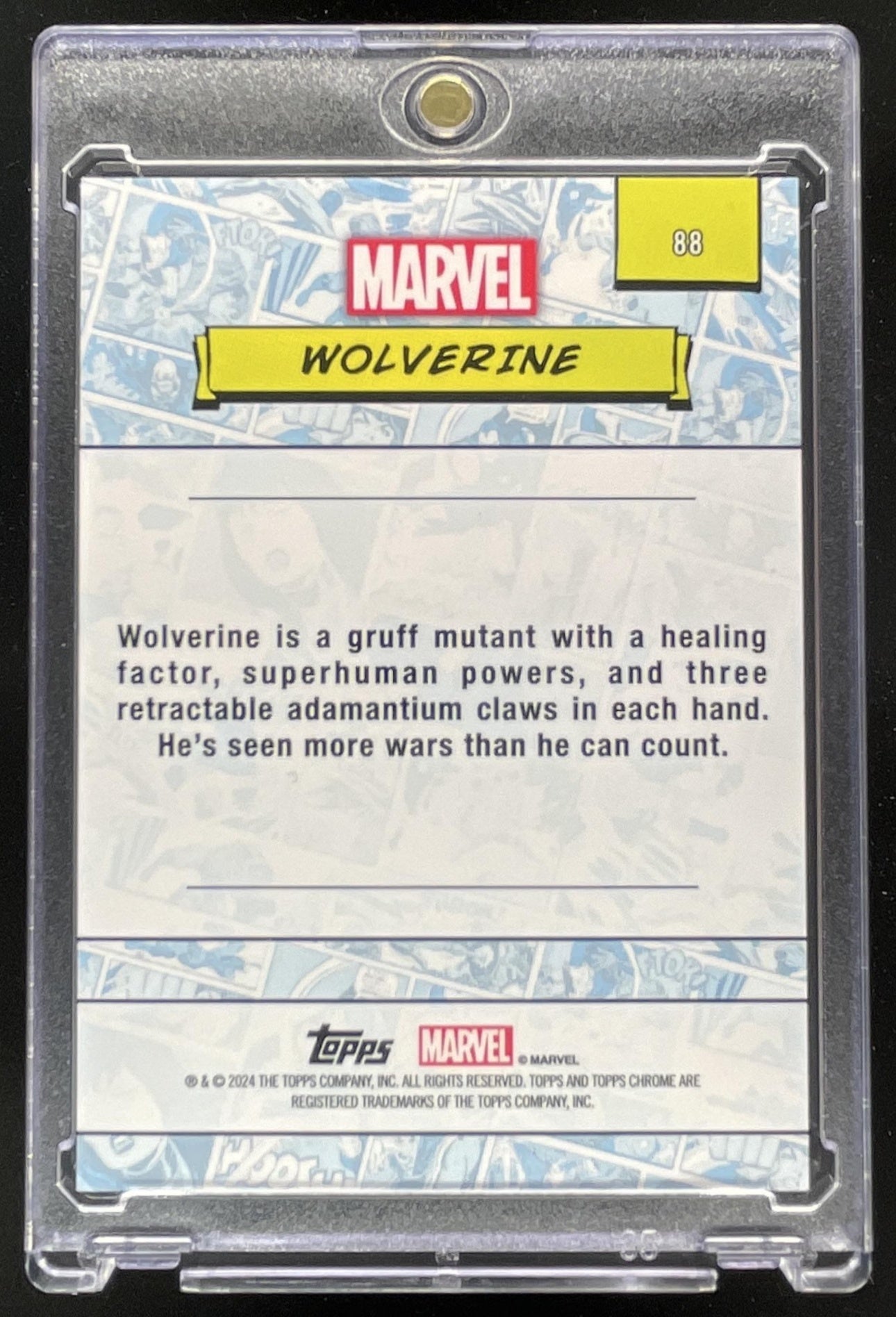 2024 Topps Chrome Marvel Spiderweb Refractor #88 Wolverine /399