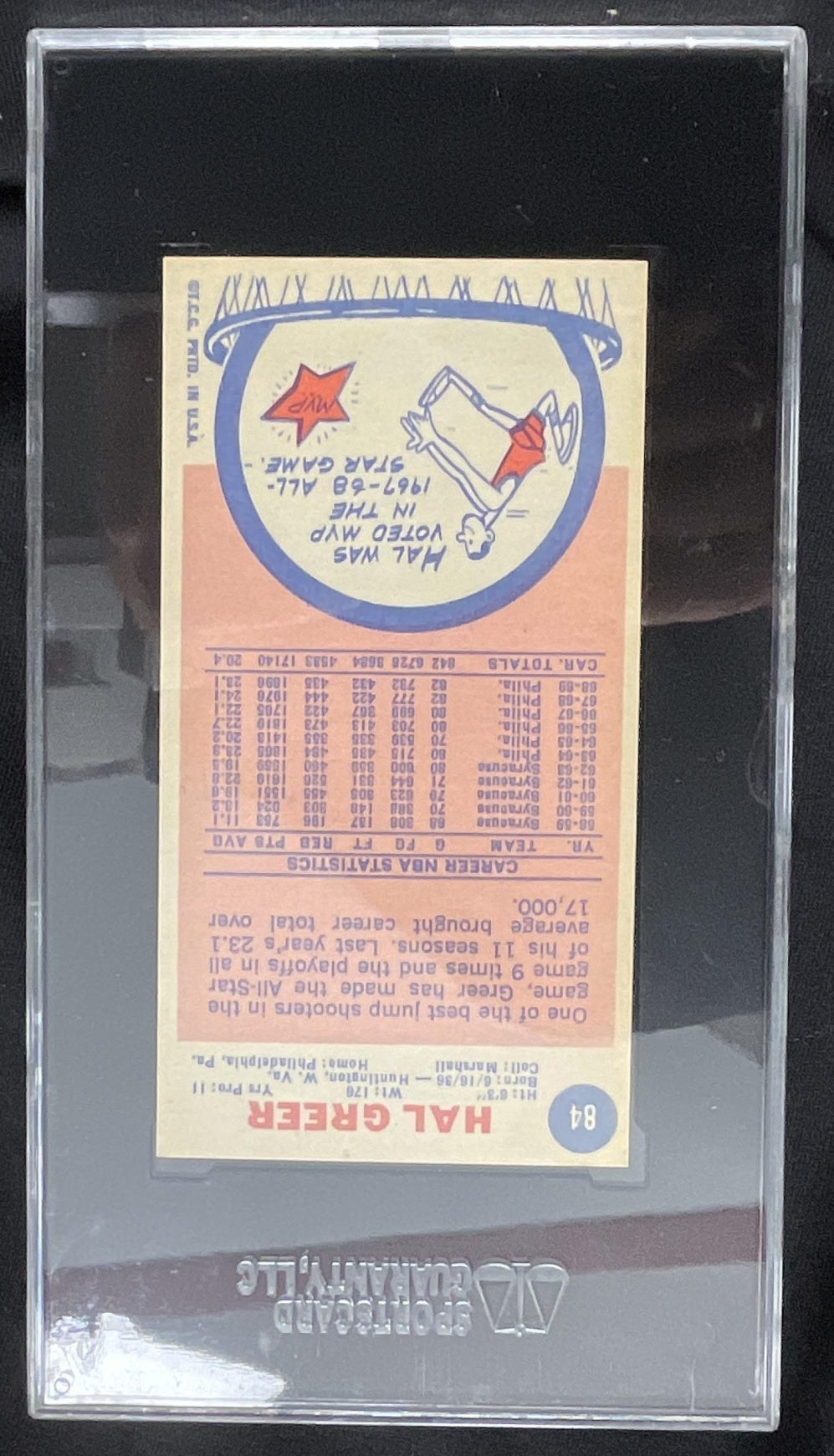 1969-70 Topps #84 Hal Greer SGC 7 – Burbank Cards