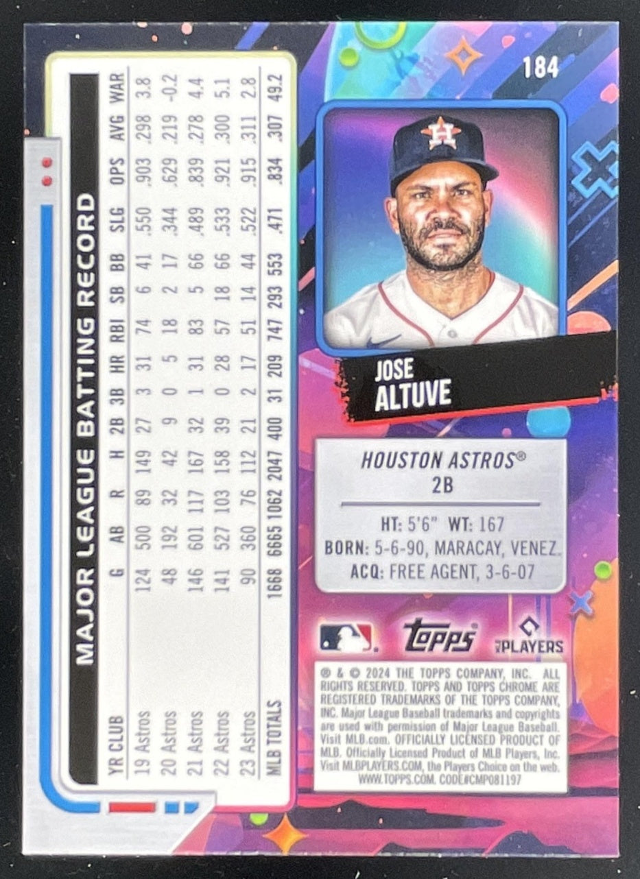 2024 Topps Cosmic Chrome Gold Interstellar Refractor #184 Jose