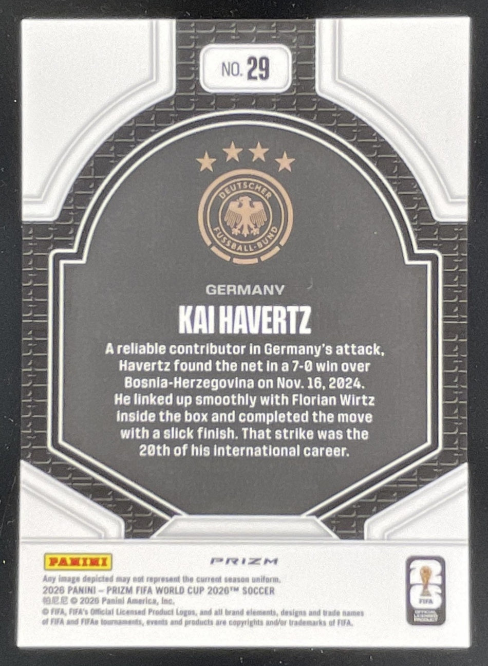 2026 Panini Prizm World Cup National Pride #29 Kai Havertz SSP