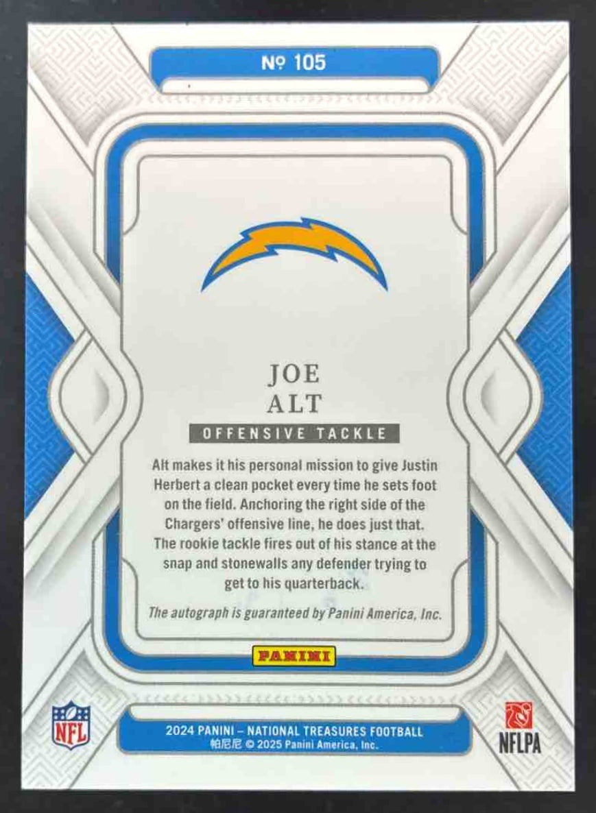 2024 Panini National Treasures Rookie Jersey Number Red #105 Joe