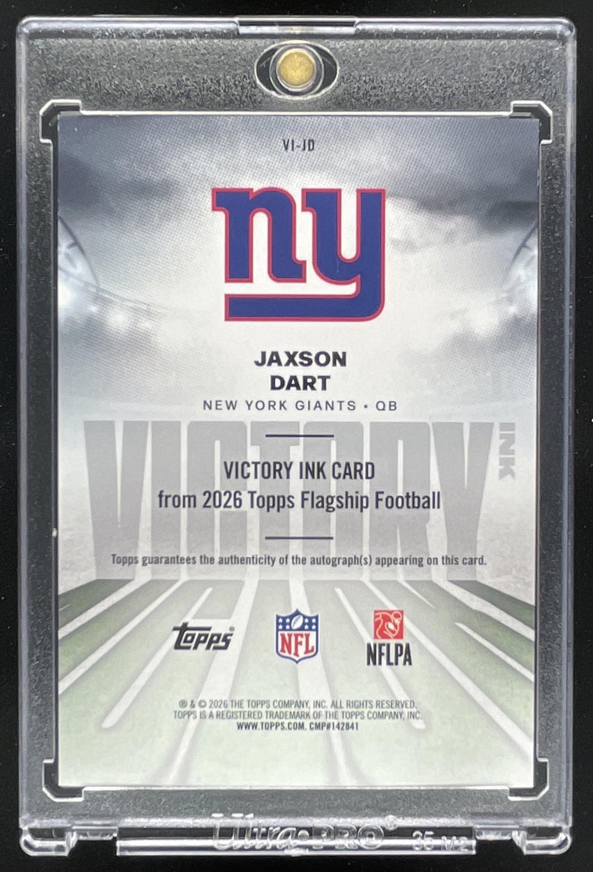 2026 Topps Victory Ink Autograph #VI-JD Jaxson Dart SP Auto – Burbank Cards